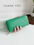 Crocodile Embossed Long Wallet