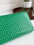 Crocodile Embossed Long Wallet
