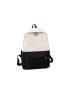 4pcs Color Block Functional Backpack Set