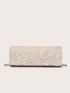 Guipure Lace Panel Square Bag