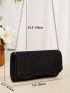 Mini Glitter Rhinestone Decor Flap Chain Evening Bag