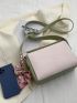 Mini Twilly Scarf Decor Color Block Square Bag