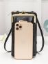 Metal Decor Kiss Lock Phone Wallet