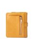 Zipper Decor Snap Button Small Wallet