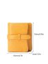 Zipper Decor Snap Button Small Wallet