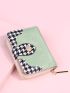 Houndstooth Pattern Small Wallet
