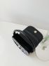 Mini Checkered Pattern Flap Chain Saddle Bag