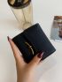 Litchi Embossed Metal Decor Card Holder