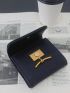 Litchi Embossed Metal Decor Card Holder