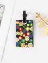 Floral Pattern Silicone Luggage Tag