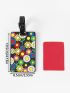 Floral Pattern Silicone Luggage Tag