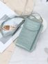 Crocodile Embossed Flap Phone Wallet