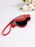 Mini Minimalist Heart Design Novelty Bag With Bag Charm