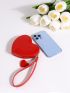 Mini Minimalist Heart Design Novelty Bag With Bag Charm