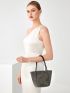 Mini Allover Studded Decor Bucket Bag