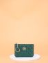 Metal Decor Quilted Coin Purse