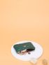 Metal Decor Quilted Coin Purse