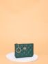 Metal Decor Quilted Coin Purse