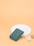 Metal Decor Quilted Coin Purse