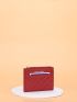 Letter Graphic Quilted Card Holder