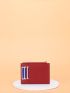 Letter Graphic Quilted Card Holder