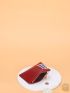 Letter Graphic Quilted Card Holder