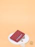 Letter Graphic Quilted Card Holder