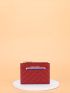 Letter Graphic Quilted Card Holder