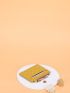 Letter Graphic Quilted Card Holder
