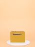 Letter Graphic Quilted Card Holder