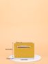 Letter Graphic Quilted Card Holder