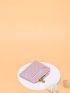 Letter Graphic Quilted Card Holder