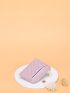 Letter Graphic Quilted Card Holder