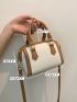 Mini Colorblock Stitch Detail Boston Bag