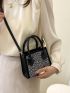 Mini Rhinestone Decor Square Bag