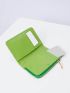 PREMIUM FLORAL GRAPHIC COLORBLOCK SMALL WALLET