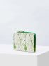 PREMIUM FLORAL GRAPHIC COLORBLOCK SMALL WALLET