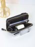 Letter Detail Phone Wallet With Adjustable Strap