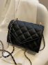 Mini Quilted Pattern Chain Square Bag