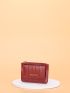 Letter Graphic Crocodile Embossed Card Holder