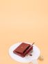 Letter Graphic Crocodile Embossed Card Holder