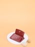 Letter Graphic Crocodile Embossed Card Holder