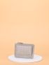 Letter Graphic Crocodile Embossed Card Holder