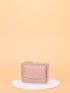 Letter Graphic Crocodile Embossed Card Holder