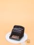 Quilted Detail Metal Decor Card Holder