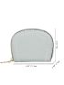 Litchi Embossed Letter Embroidery Coin Purse