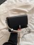 Faux Pearl Decor Chain Flap Square Bag
