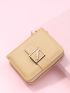 Feather & Buckle Decor Coin Purse