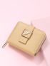 Feather & Buckle Decor Coin Purse