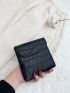 Crocodile Embossed Flap Coin Purse